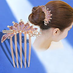 Flower Rhinestones Hair Combs Accessories for Mother's Birthday