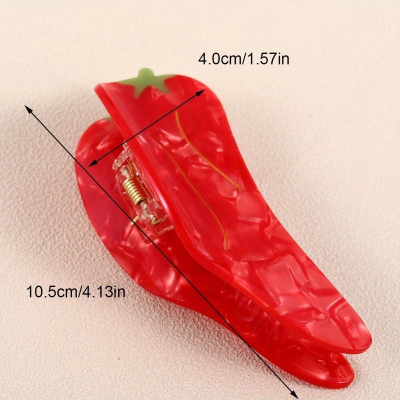 Acetate Pepper Shape Hair Claw for Women Girls