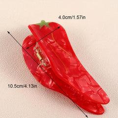 Acetate Pepper Shape Hair Claw for Women Girls