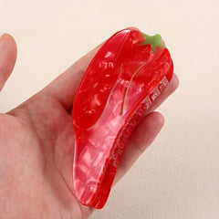 Acetate Pepper Shape Hair Claw for Women Girls