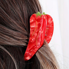 Acetate Pepper Shape Hair Claw for Women Girls