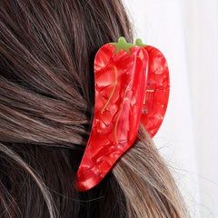 Acetate Pepper Shape Hair Claw for Women Girls