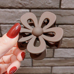 6pcs Flower Hair Claw Frosted Shark Claw Ponytail Holder Hair Clip Jaw Claw