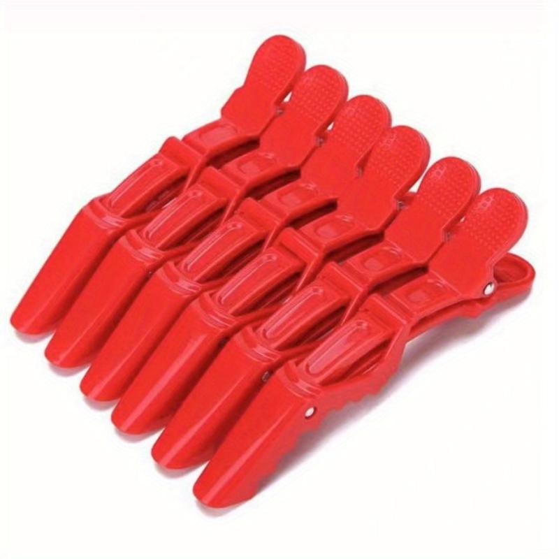 6pcs Hair Clips Duck Clip Hair Sectioning Plastic Non-slip Crocodile Bleed Clip