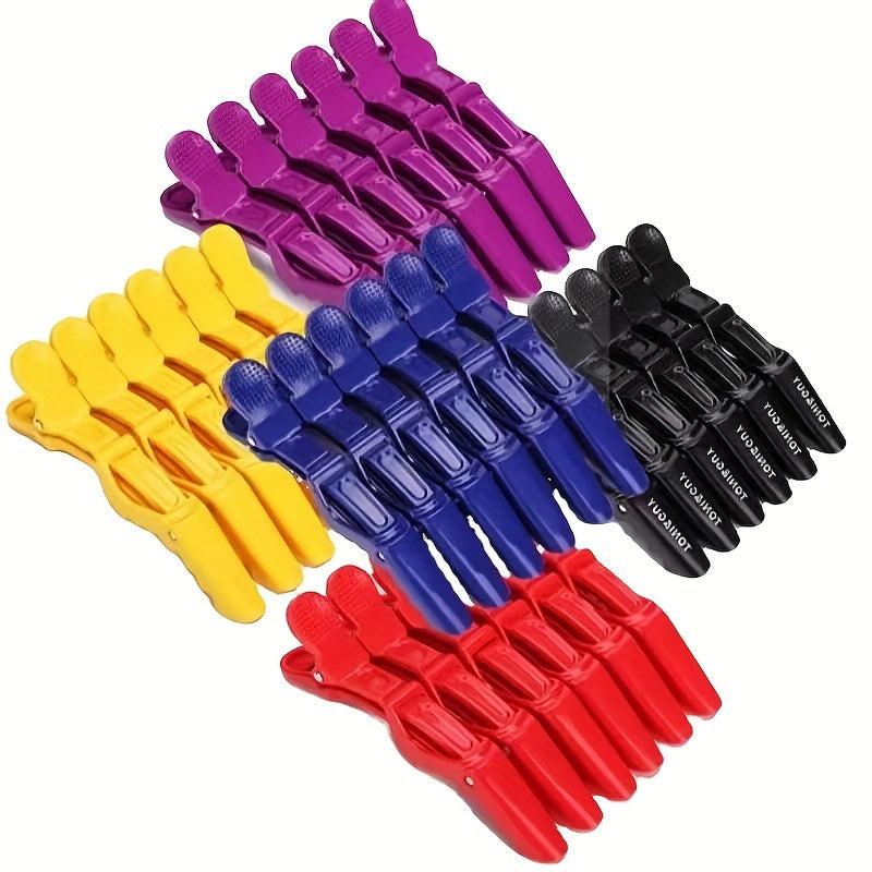 6pcs Hair Clips Duck Clip Hair Sectioning Plastic Non-slip Crocodile Bleed Clip
