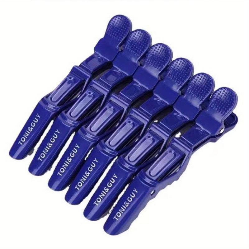 6pcs Hair Clips Duck Clip Hair Sectioning Plastic Non-slip Crocodile Bleed Clip