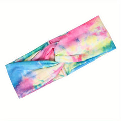Boho Tie Dye Knotted Headband Bohemian Hair Accessory