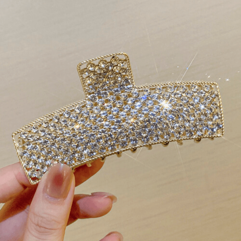 Rhinestone Pearl Metal Hair Claw Head Jewelry Hair Accessories For Thick Hair
