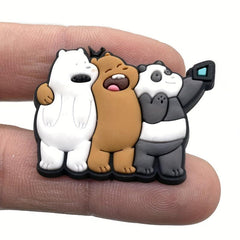 10pcs Cartoon Bear Series Shoe Charms PVC Soft Shoe Decorations