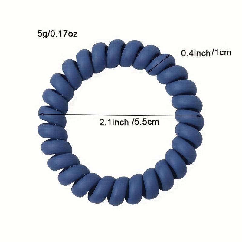 10Pcs Large Frosted Spiral Hair Tie High Elasticity Braid Ponytail Hair