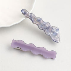 2pcs Wavy Hair Clip Resin Duck Billed Clip for Side Hair Bang Braids