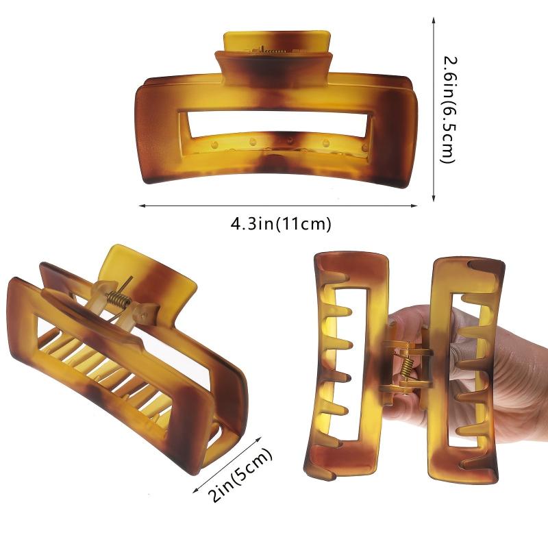 Matte Tortoise Large Claw Clips Strong Hold Hair Clips