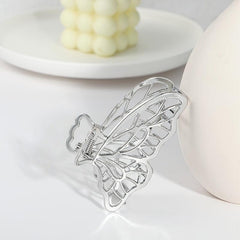 Y2K Silvery Butterfly Hair Claw Clip Headdress Accessories