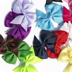 20pcs Bow Hair Clip Headband Solid Ribbon Hair Accessories Multicolor