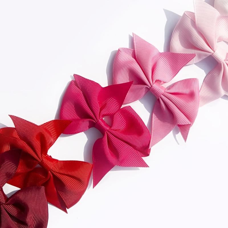 20pcs Bow Hair Clip Headband Solid Ribbon Hair Accessories Multicolor