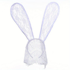 Flannel Bunny Ears Headband Party Prom Dress Up Headwear
