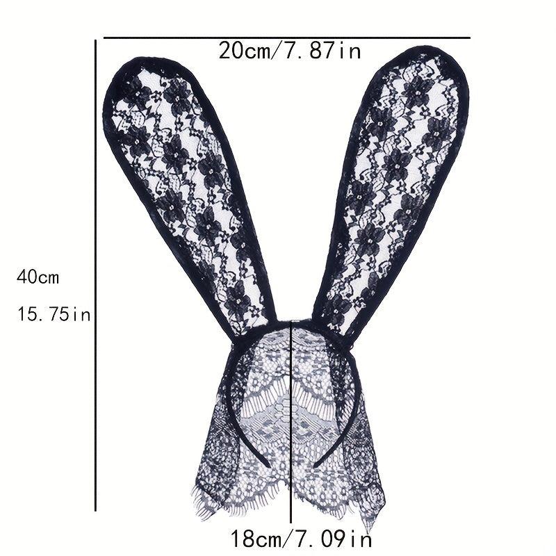 Flannel Bunny Ears Headband Party Prom Dress Up Headwear