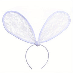 Flannel Bunny Ears Headband Party Prom Dress Up Headwear