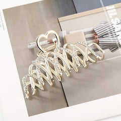 Faux Pearl Rhinestone Hair Claw Clips Strong Hold Grip Hair Jaw Clip