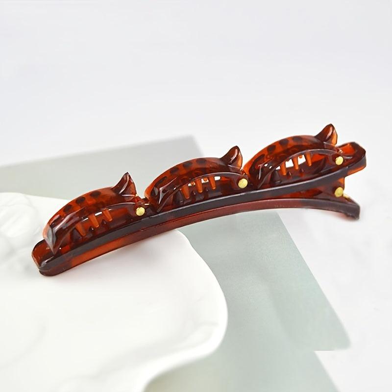 4pcs Double Layer Band Twist Plait Plate Hair Clip Pins Braid Styling Acces