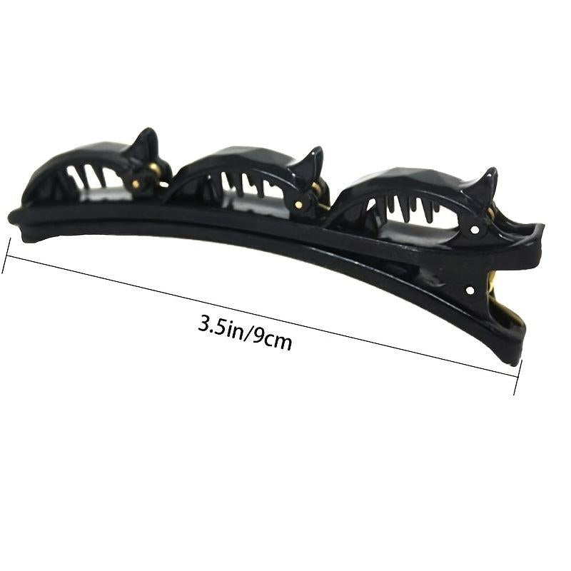 4pcs Double Layer Band Twist Plait Plate Hair Clip Pins Braid Styling Acces