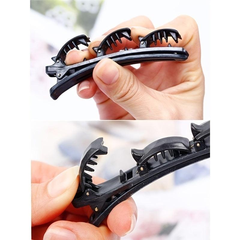 4pcs Double Layer Band Twist Plait Plate Hair Clip Pins Braid Styling Acces