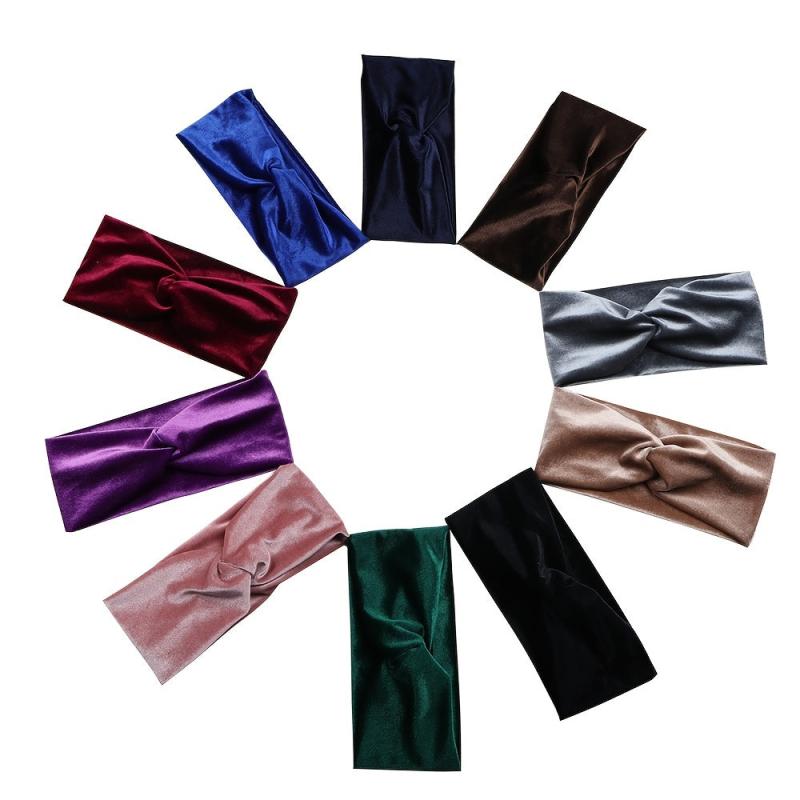 Wide Headbands For Women Non Slip Hair Bands Elastic Velvet Headband