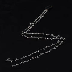 Rhinestone Chain Tassel Hair Clips Headband for Women
