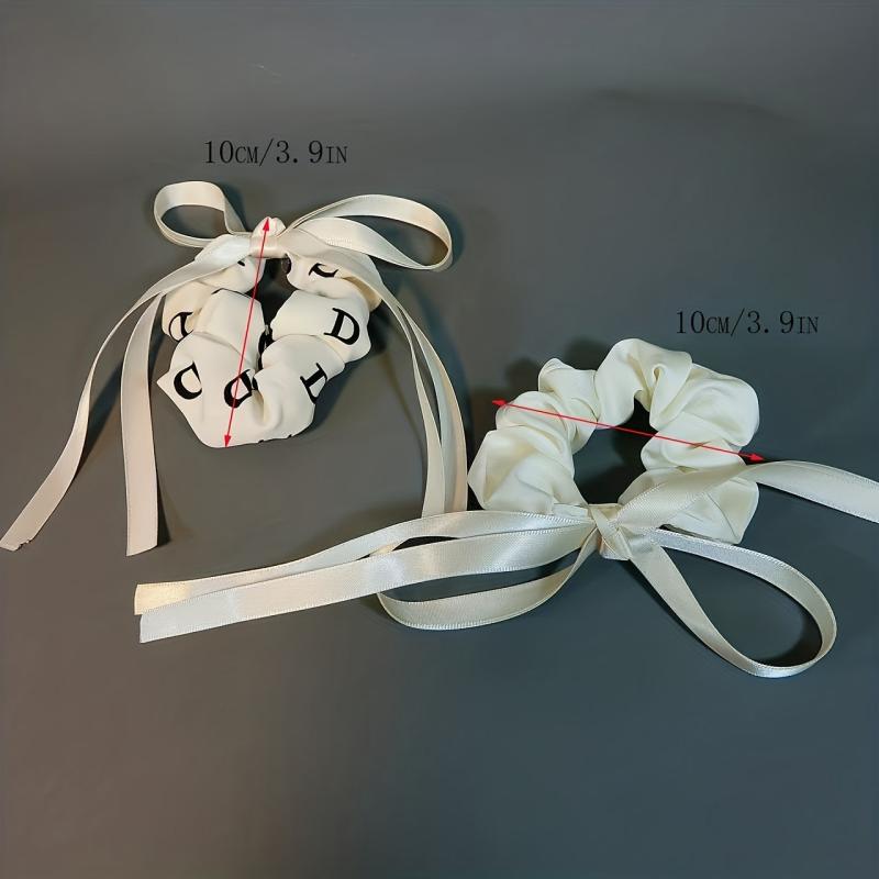 2pcs Bowknot Hair Tie Ribbon Style Hair Accessories