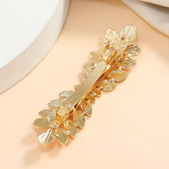 Metal Hair Clip Leaves Shape Side Clip Non slip French Barrette