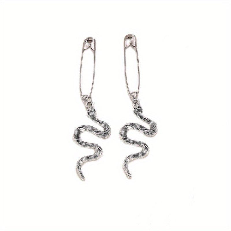 Gothic Style Hair Pin Snake Skull Shape Silvery Pin Halloween Hair Accessories