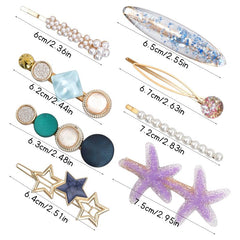 8 Pcs Assorted Hair Clips Hair Styling Accessories All match Hairpin