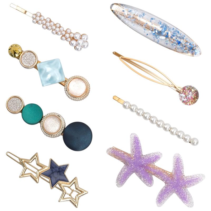 8 Pcs Assorted Hair Clips Hair Styling Accessories All match Hairpin