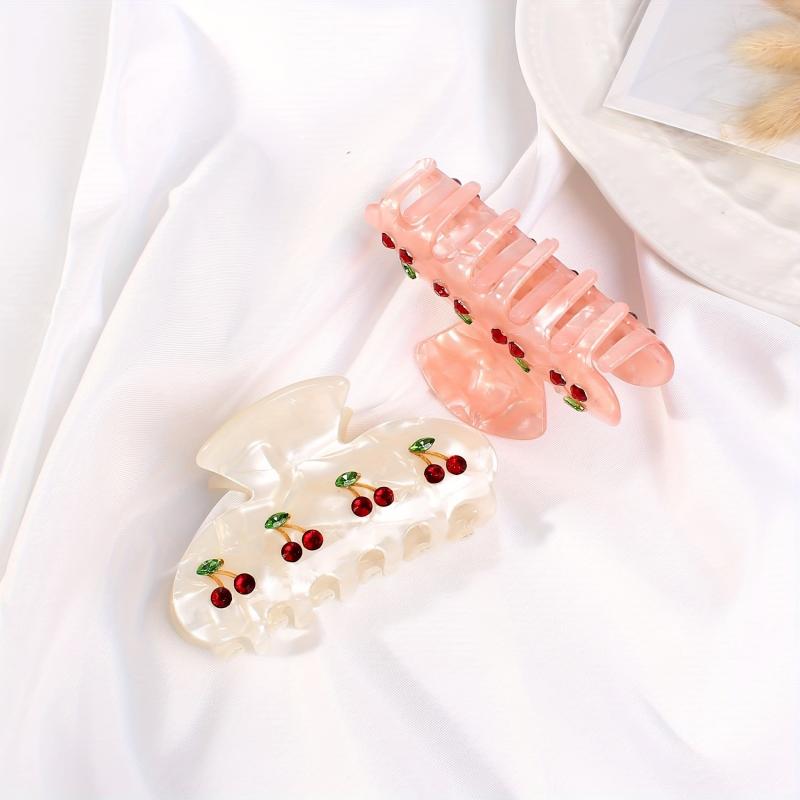 Sparkly Cherry Hair Claw Clip for Women Girls
