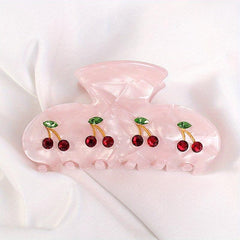 Sparkly Cherry Hair Claw Clip for Women Girls