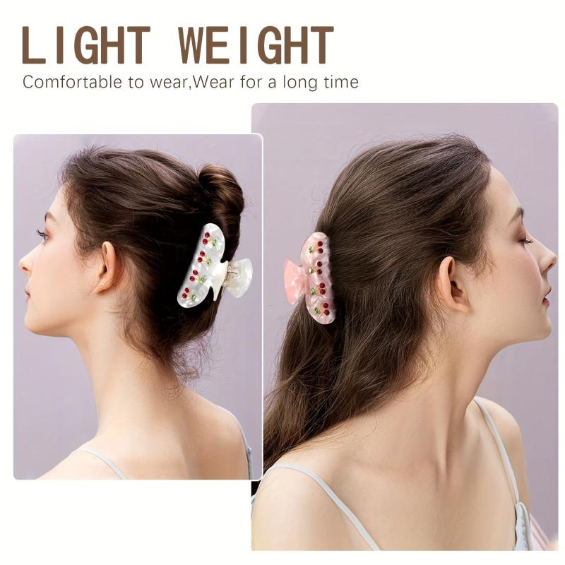 Sparkly Cherry Hair Claw Clip for Women Girls