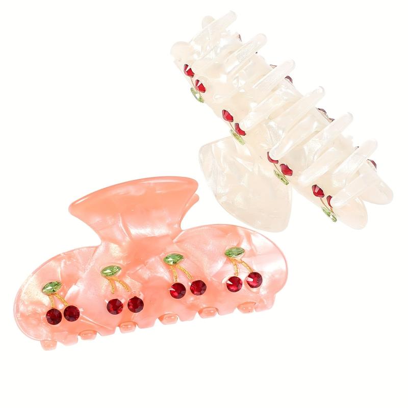 Sparkly Cherry Hair Claw Clip for Women Girls