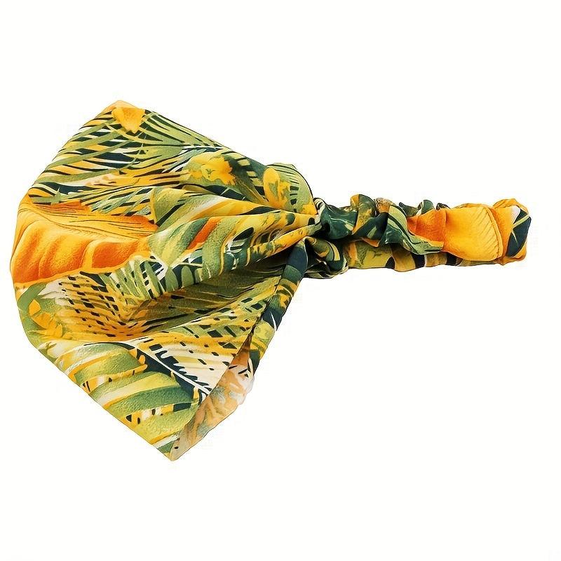Leopard Pattern Head Band Wide Brimmed Head Hoop Stretchy Headdress