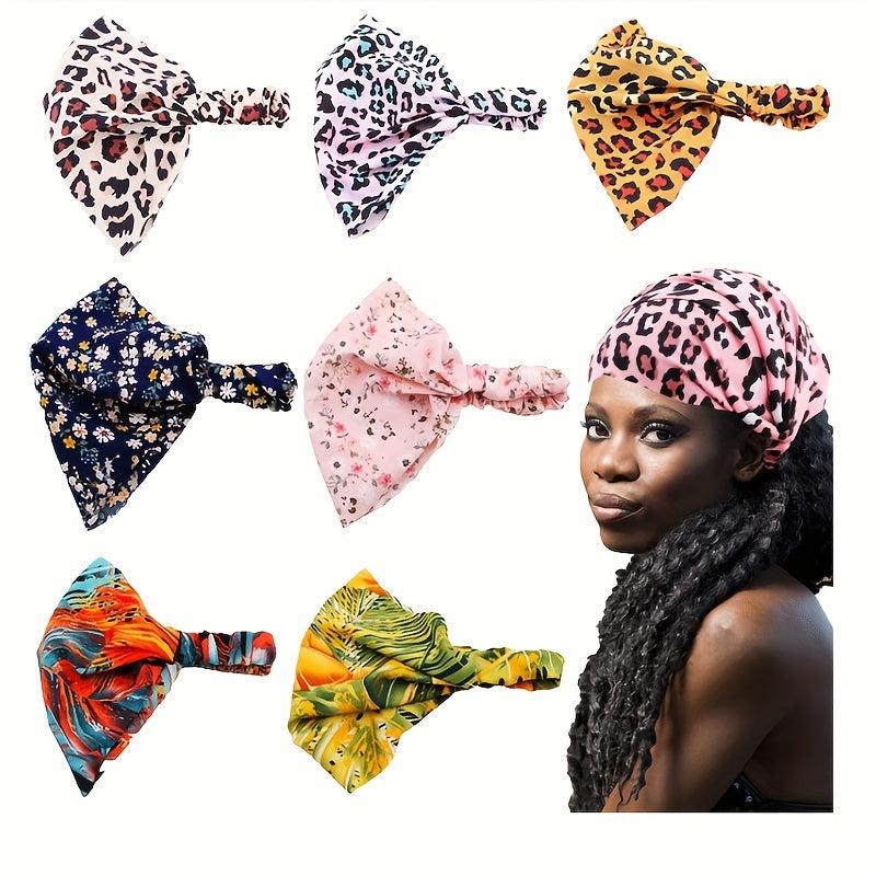 Leopard Pattern Head Band Wide Brimmed Head Hoop Stretchy Headdress