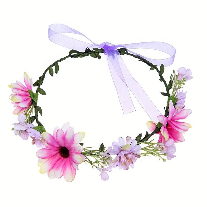Boho Style Flower Headband for Bridal Wedding