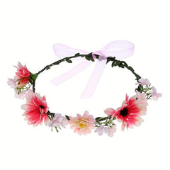 Boho Style Flower Headband for Bridal Wedding
