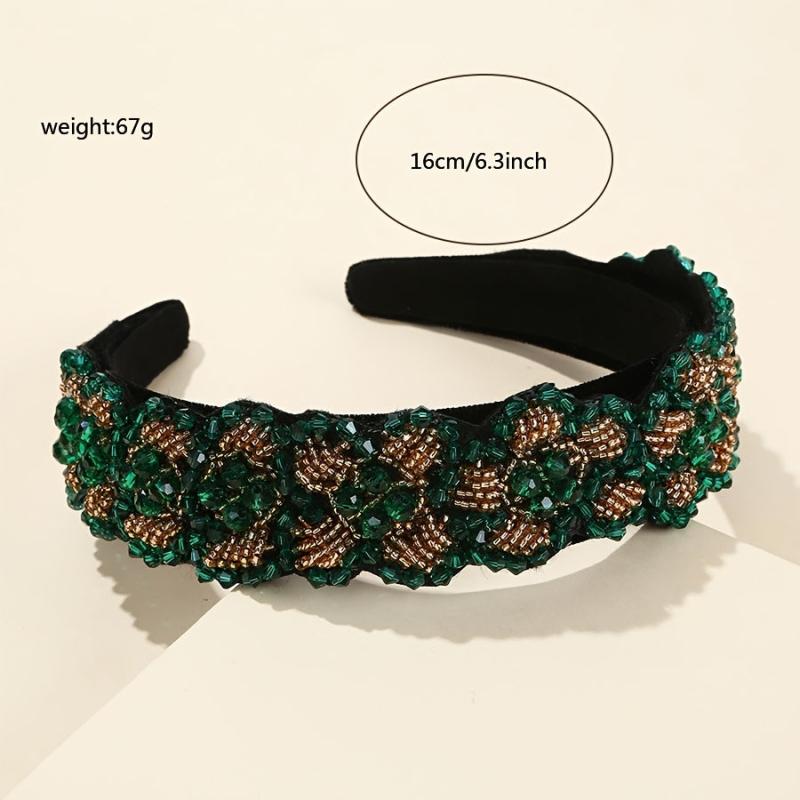 Crystal Rhinestones Headband Hair Accessories Embellished Beaded Headband