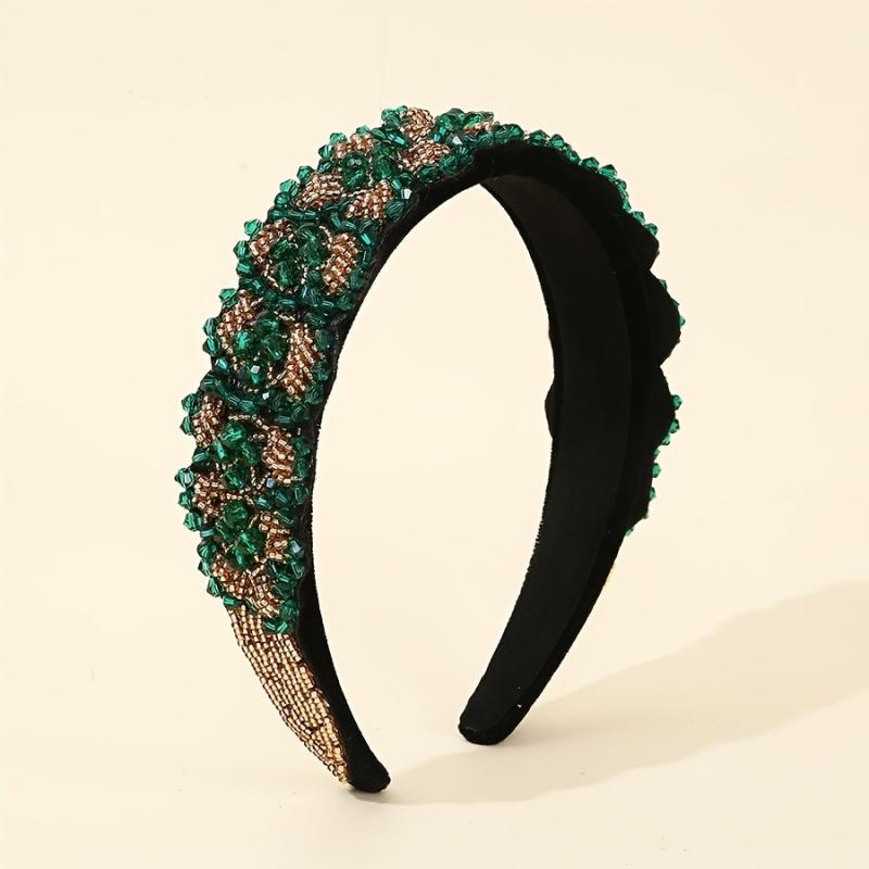 Crystal Rhinestones Headband Hair Accessories Embellished Beaded Headband