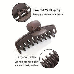 10 Large Hair Claw Women's Shark Claw Solid Hair Accessories