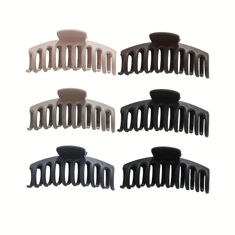 10 Large Hair Claw Women's Shark Claw Solid Hair Accessories