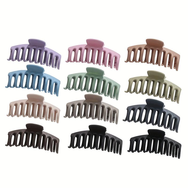10 Large Hair Claw Women's Shark Claw Solid Hair Accessories