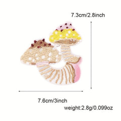 Mushroom Embroidery Patches DIY Cloth Clothing Bag Hat Decoration