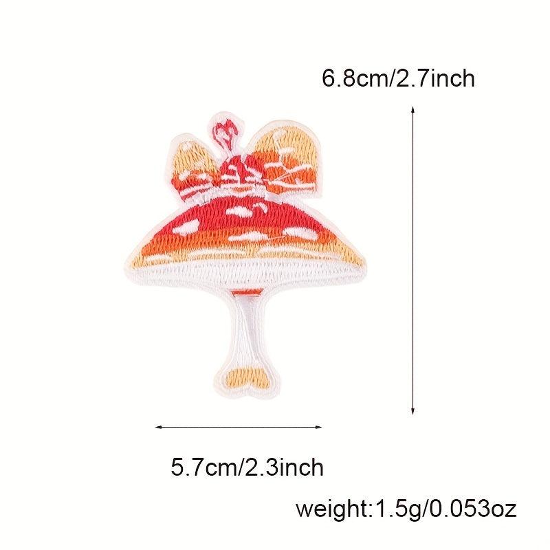 Mushroom Embroidery Patches DIY Cloth Clothing Bag Hat Decoration