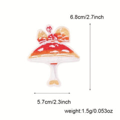 Mushroom Embroidery Patches DIY Cloth Clothing Bag Hat Decoration