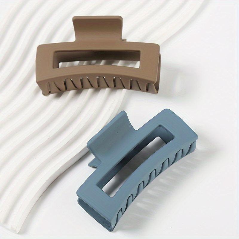 2pcs Matte Hair Claw Clips Non Slip Strong Hold Grip Hair Jaw Clip